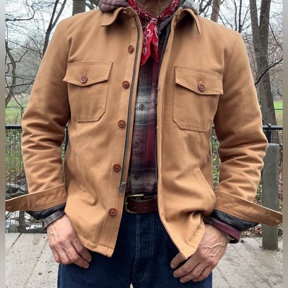 Men's Tan Jacket - Picture 2 of 9